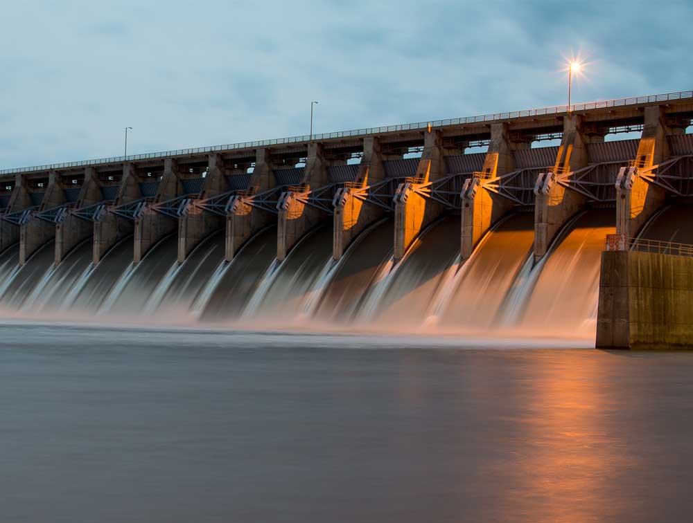 Keystone Dam at Twilight | US DOD | A James Global